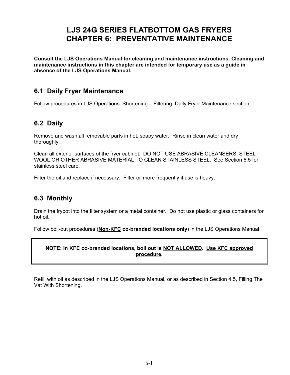 Frymaster 1824G User Manual | Page 33 / 44