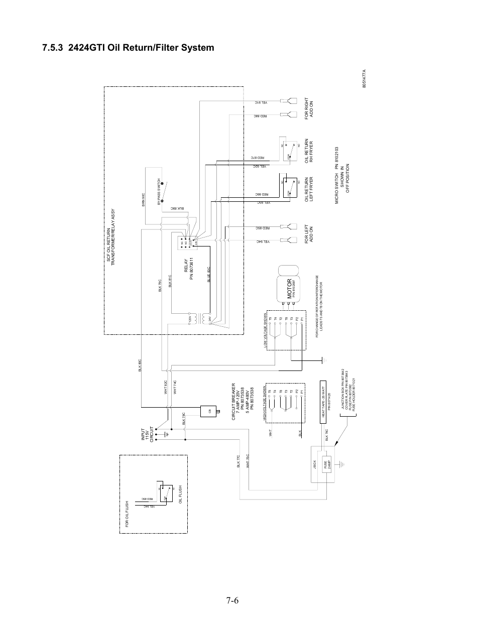 Mo to r | Frymaster 1824G User Manual | Page 42 / 44