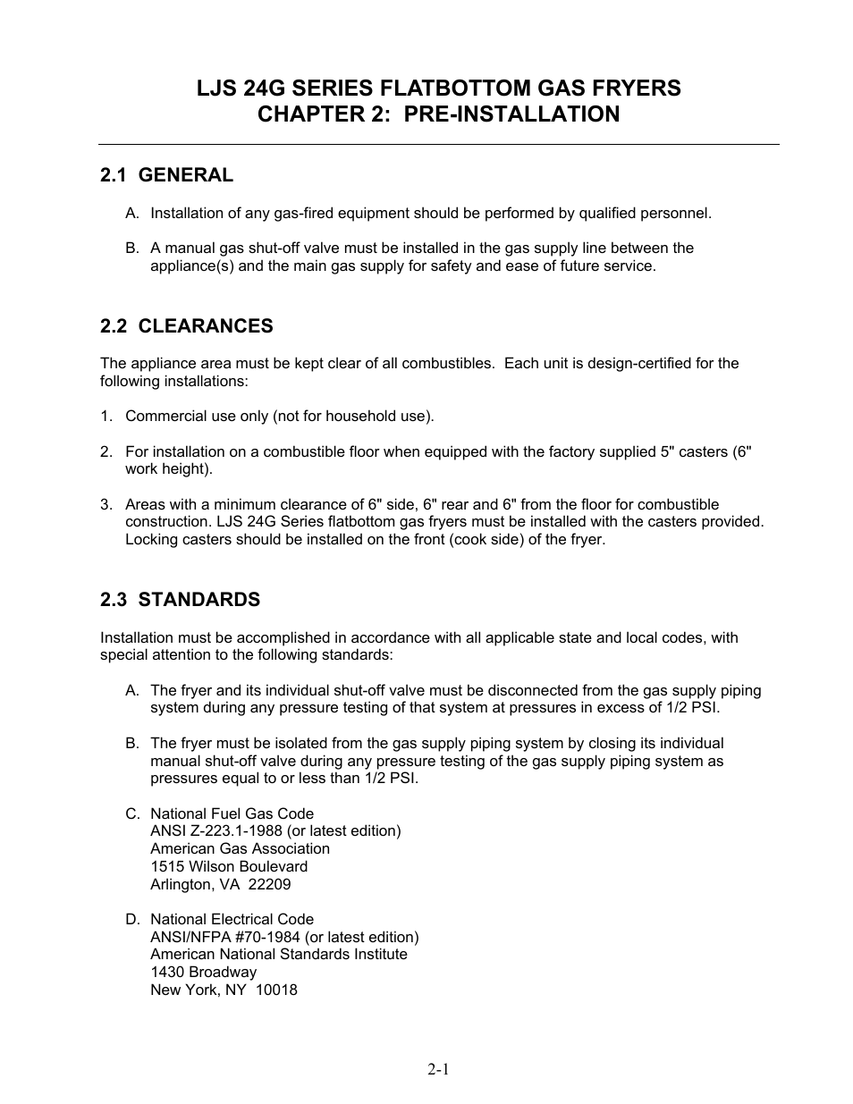 Frymaster 1824G User Manual | Page 9 / 44