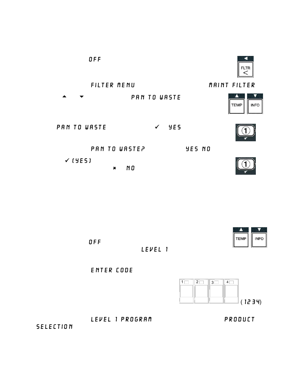 12 programming level one, 5 pan to waste | Frymaster BIGLA30 User Manual | Page 47 / 86