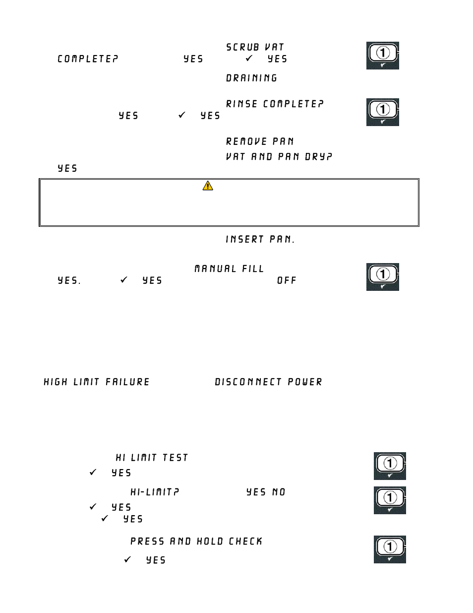 3 high-limit test mode | Frymaster BIGLA30 User Manual | Page 52 / 86
