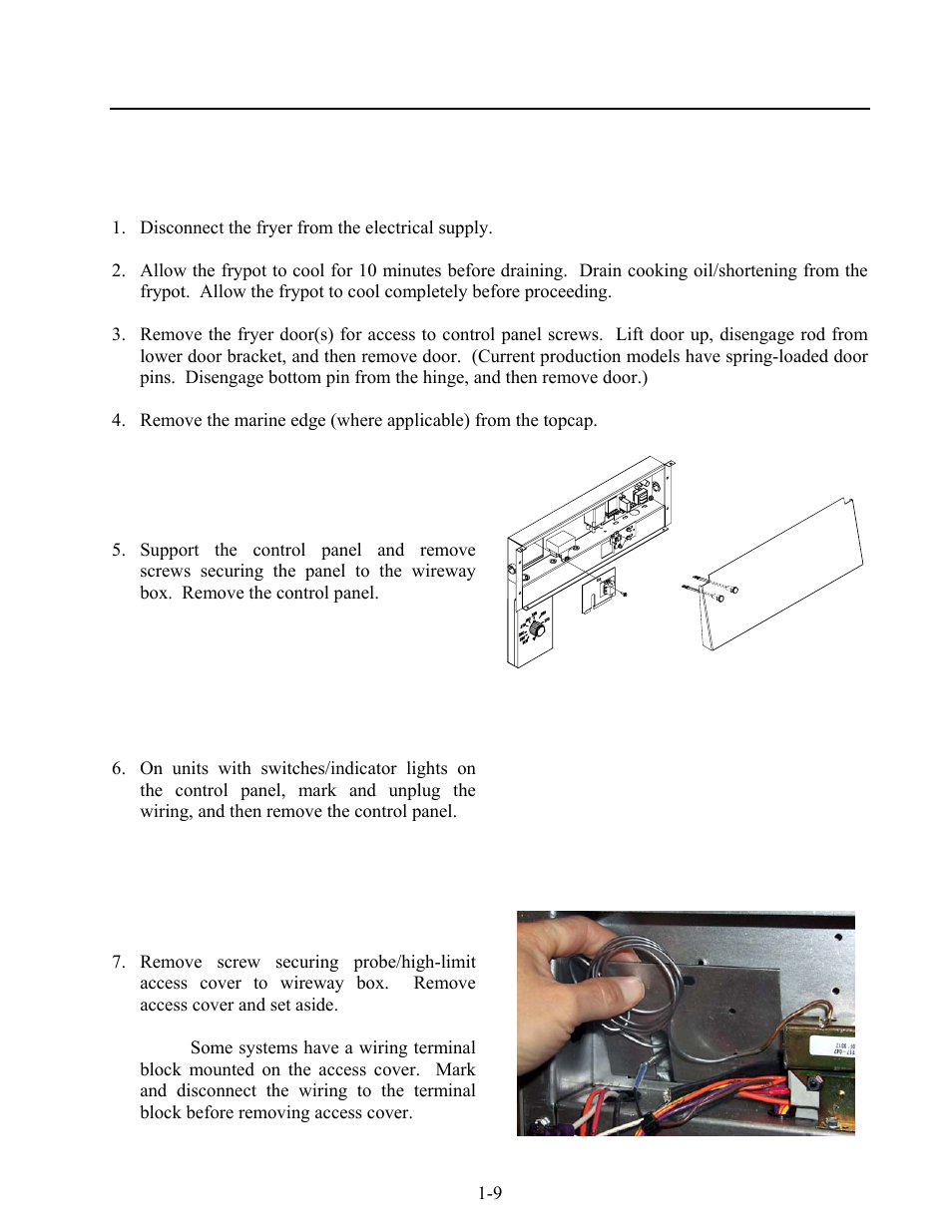 7 replacing fryer components | Frymaster 2424G User Manual | Page 15 / 68