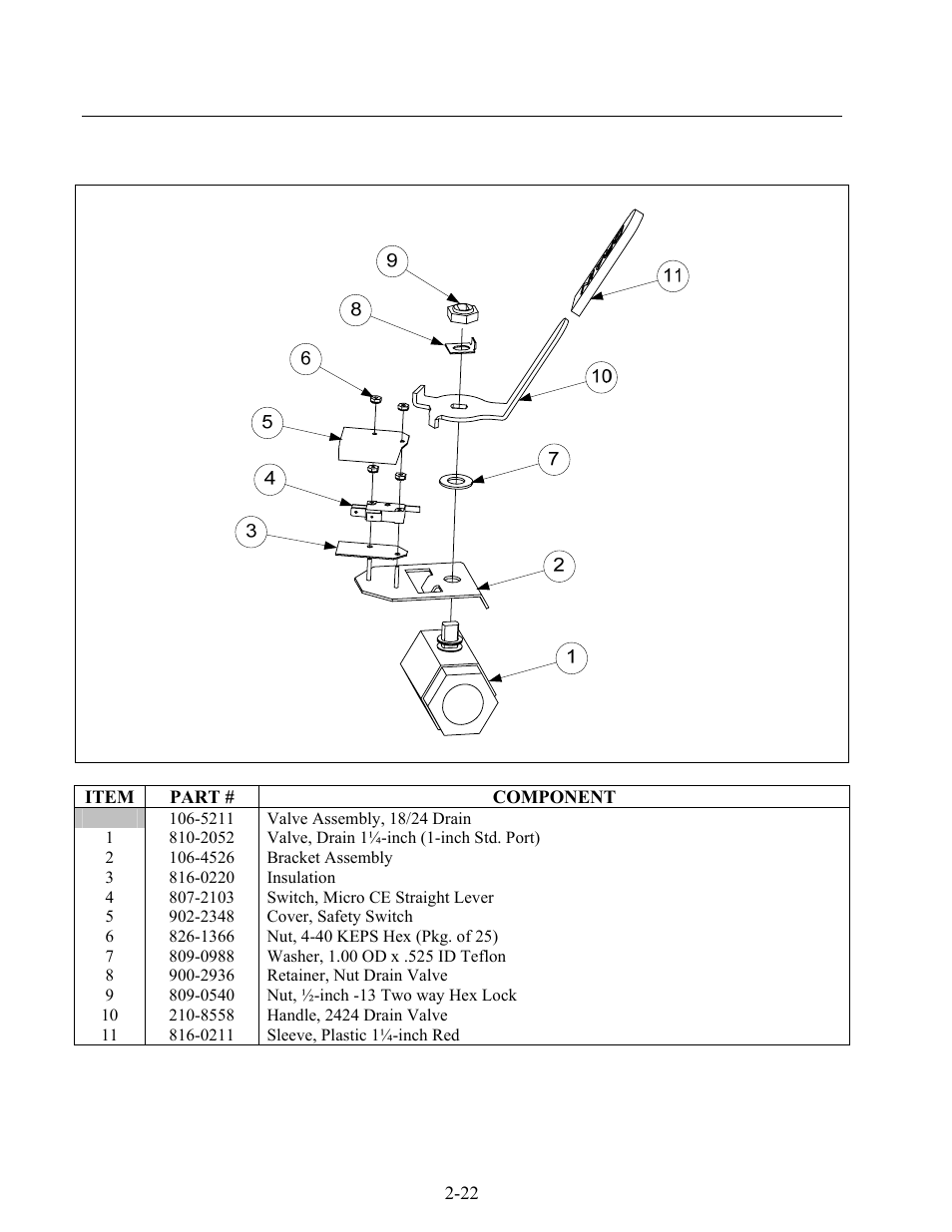 7 drain valve and components | Frymaster 2424G User Manual | Page 66 / 68