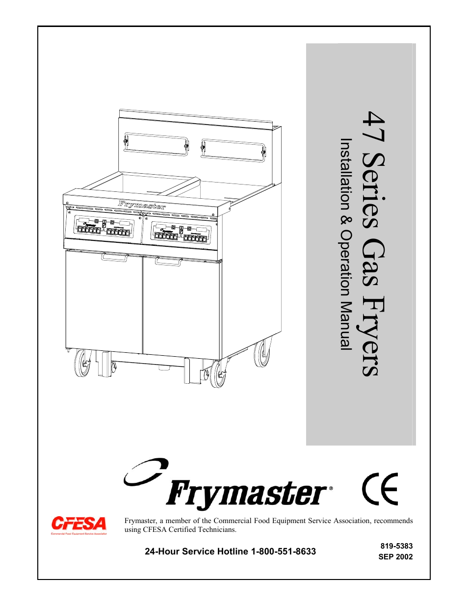 Frymaster 47 Series User Manual | 44 pages