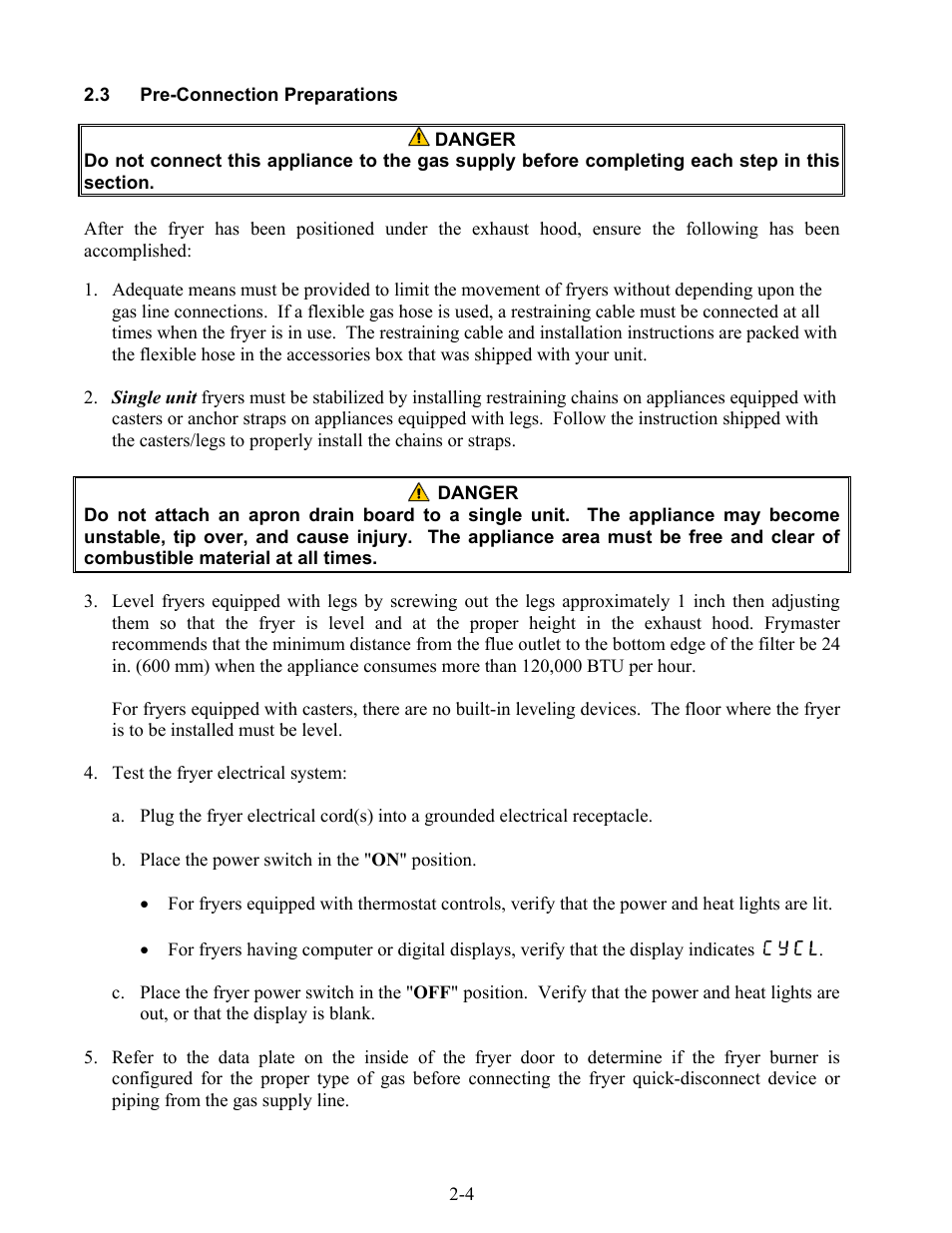 Frymaster 47 Series User Manual | Page 12 / 44
