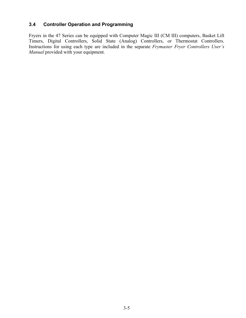 Frymaster 47 Series User Manual | Page 23 / 44