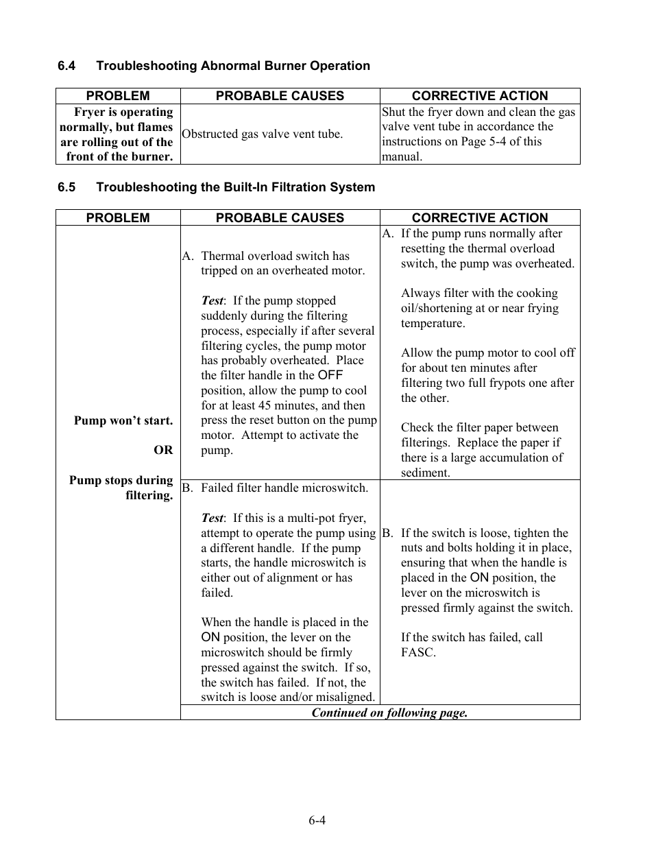Frymaster 47 Series User Manual | Page 39 / 44