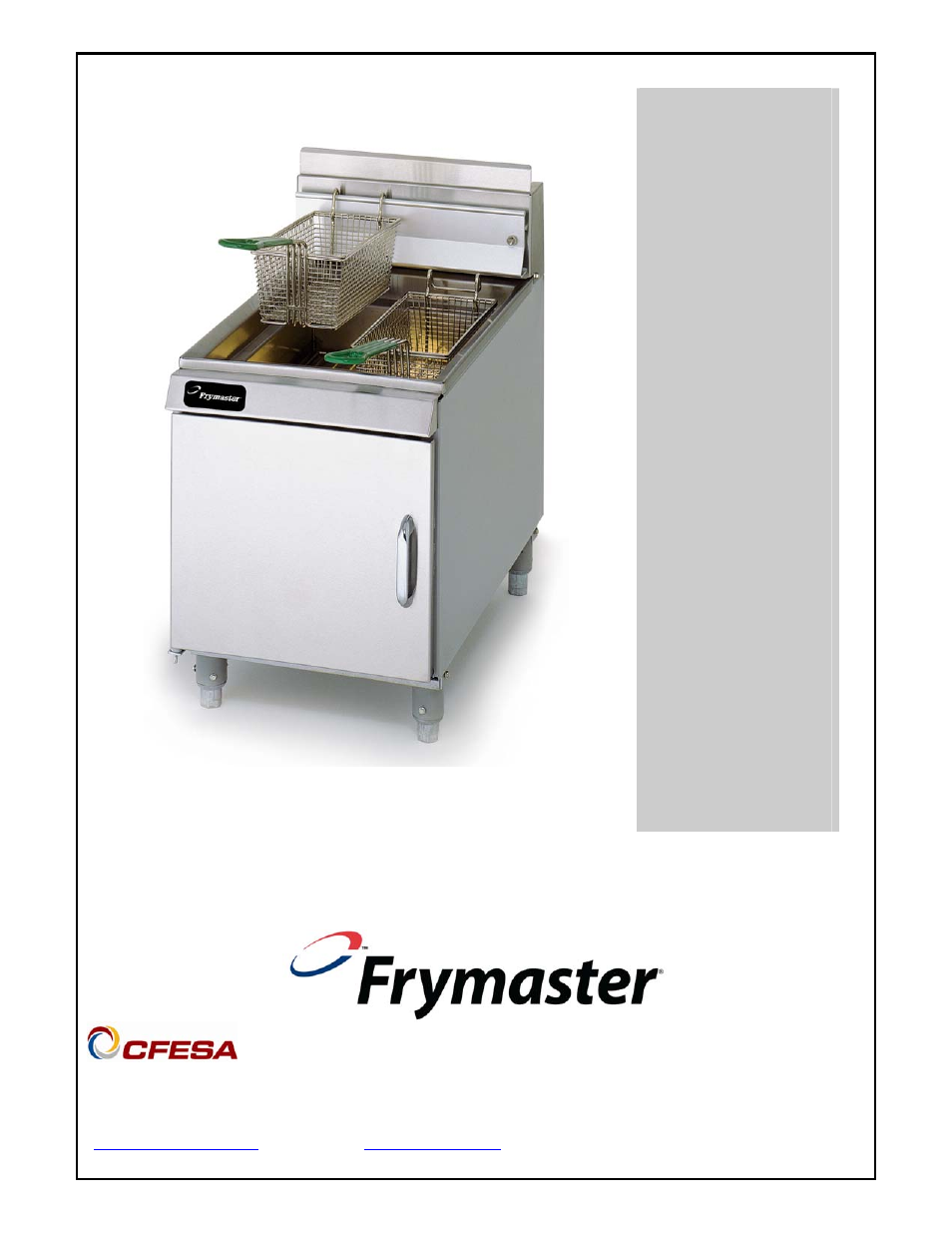 Frymaster MASTERJET J1X User Manual | 44 pages