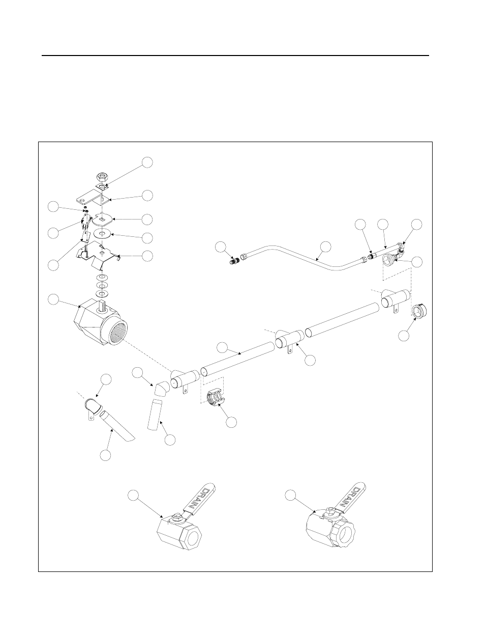 5 oil drain manifold componets, Dean millivolt gas fryers chapter 2: parts list | Frymaster Super Runner Series User Manual | Page 39 / 56