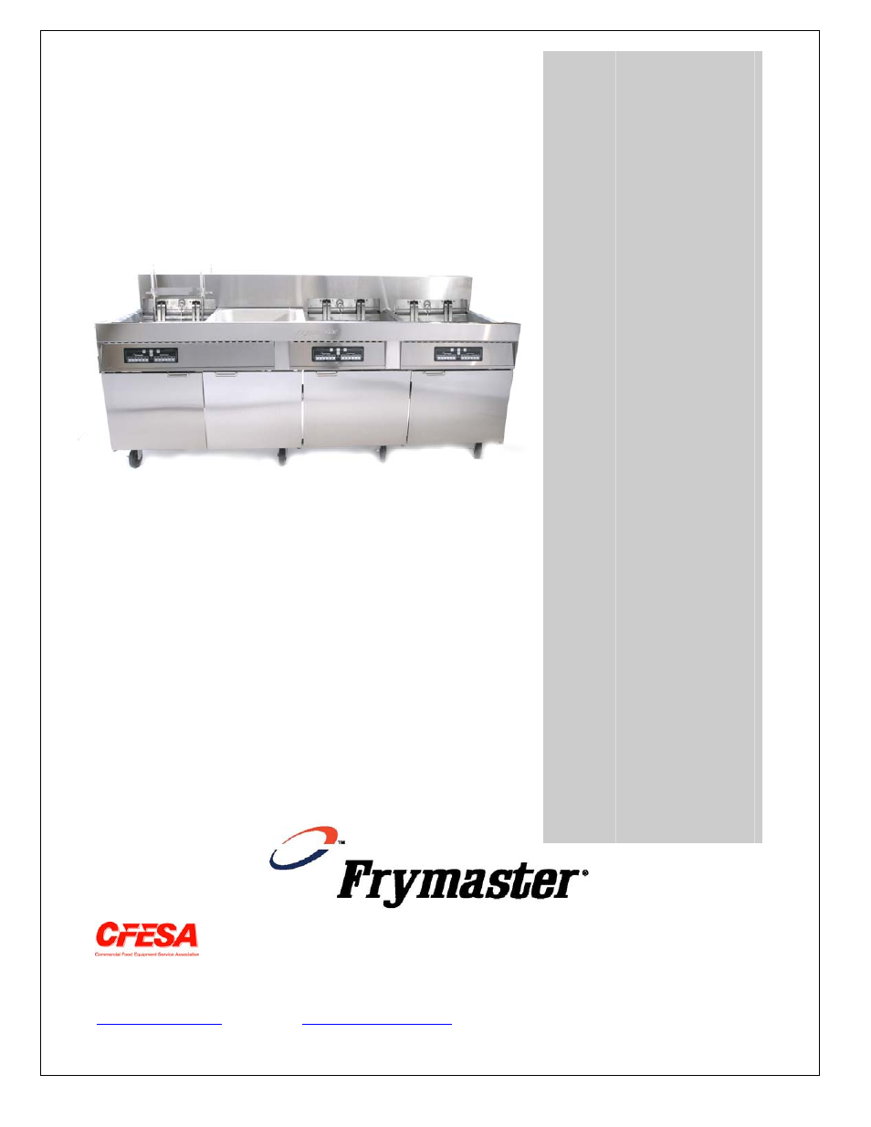 Frymaster 2836 Series User Manual | 30 pages