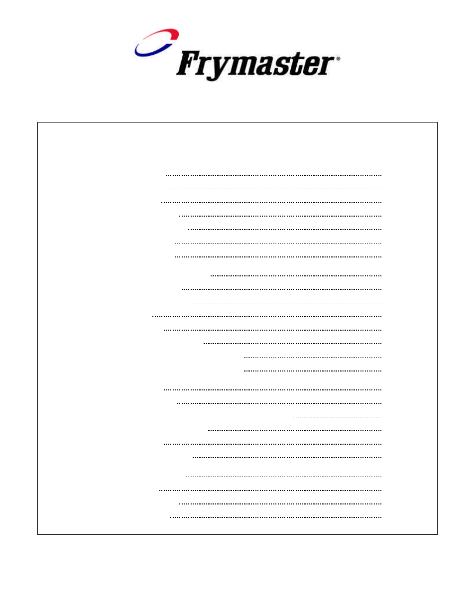 Frymaster BID80 Series User Manual | Page 4 / 62