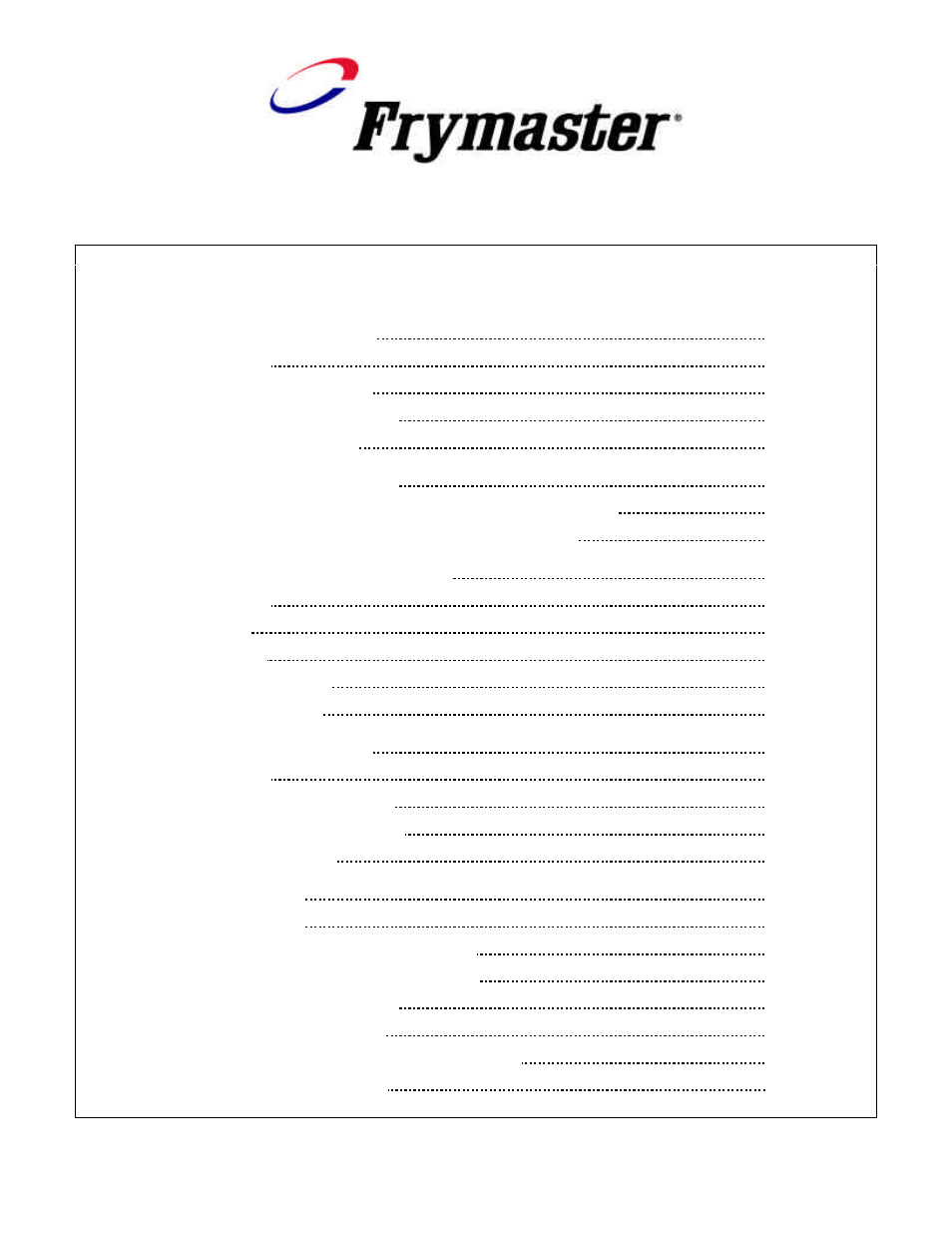 Table of contents (cont.), Bid80 series gas fryers | Frymaster BID80 Series User Manual | Page 5 / 62