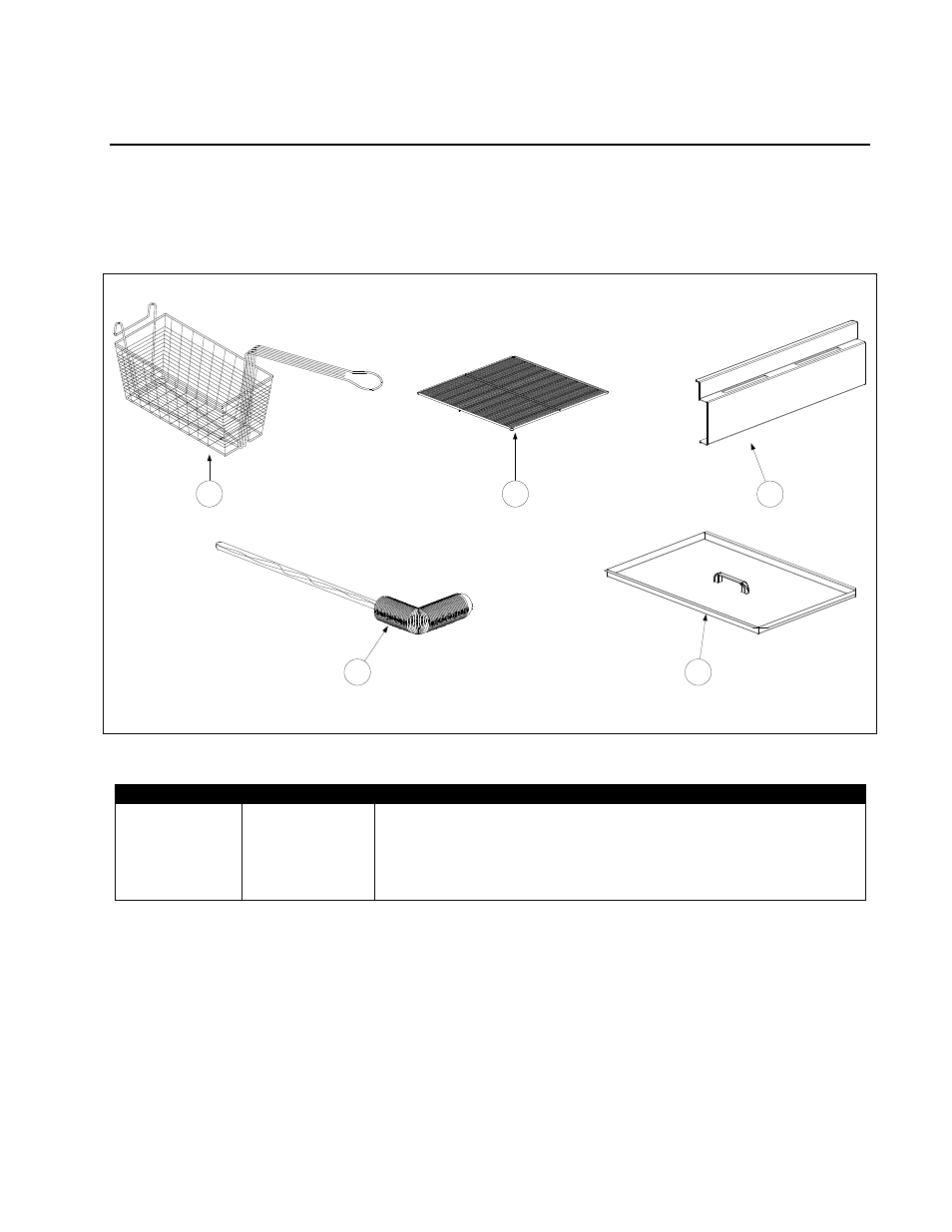 Bid80 series gas fryers chapter 9: parts list, 1 accessories | Frymaster BID80 Series User Manual | Page 50 / 62
