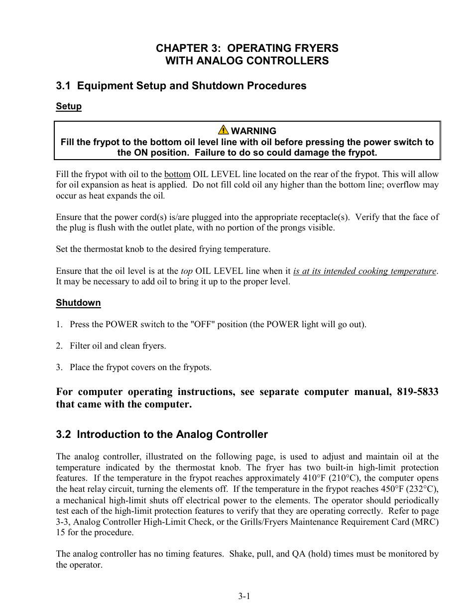 Frymaster BIH series User Manual | Page 11 / 27