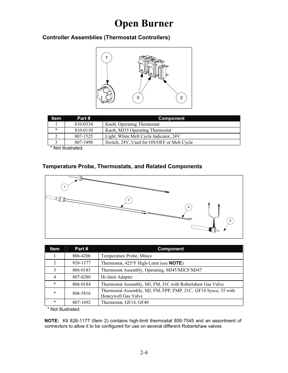 Open burner | Frymaster h50 User Manual | Page 15 / 72