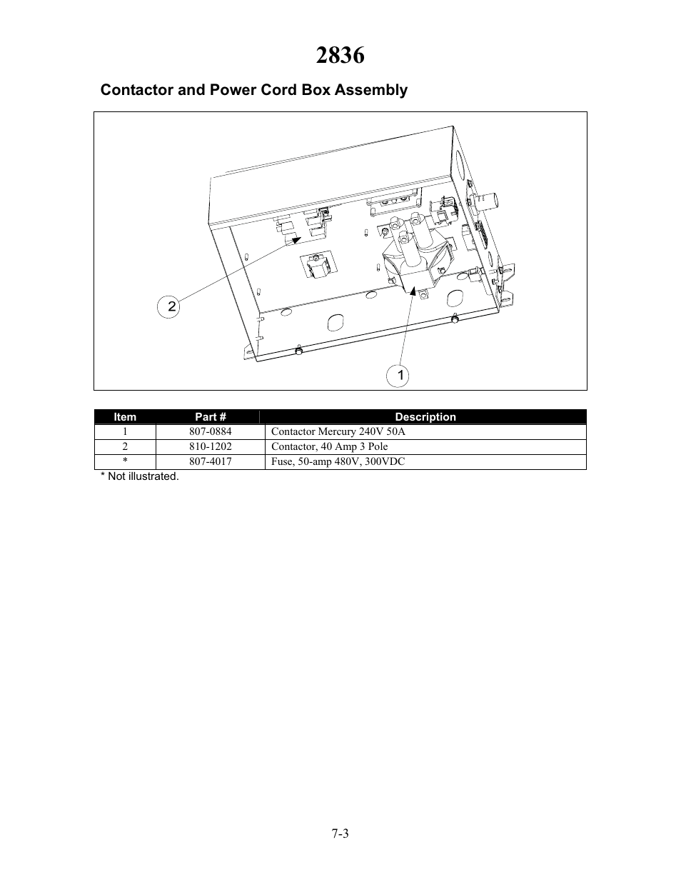 Contactor and power cord box assembly | Frymaster h50 User Manual | Page 40 / 72