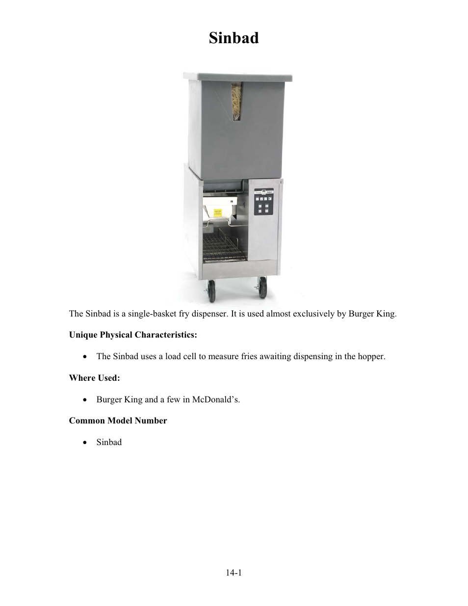 Sinbad | Frymaster h50 User Manual | Page 66 / 72