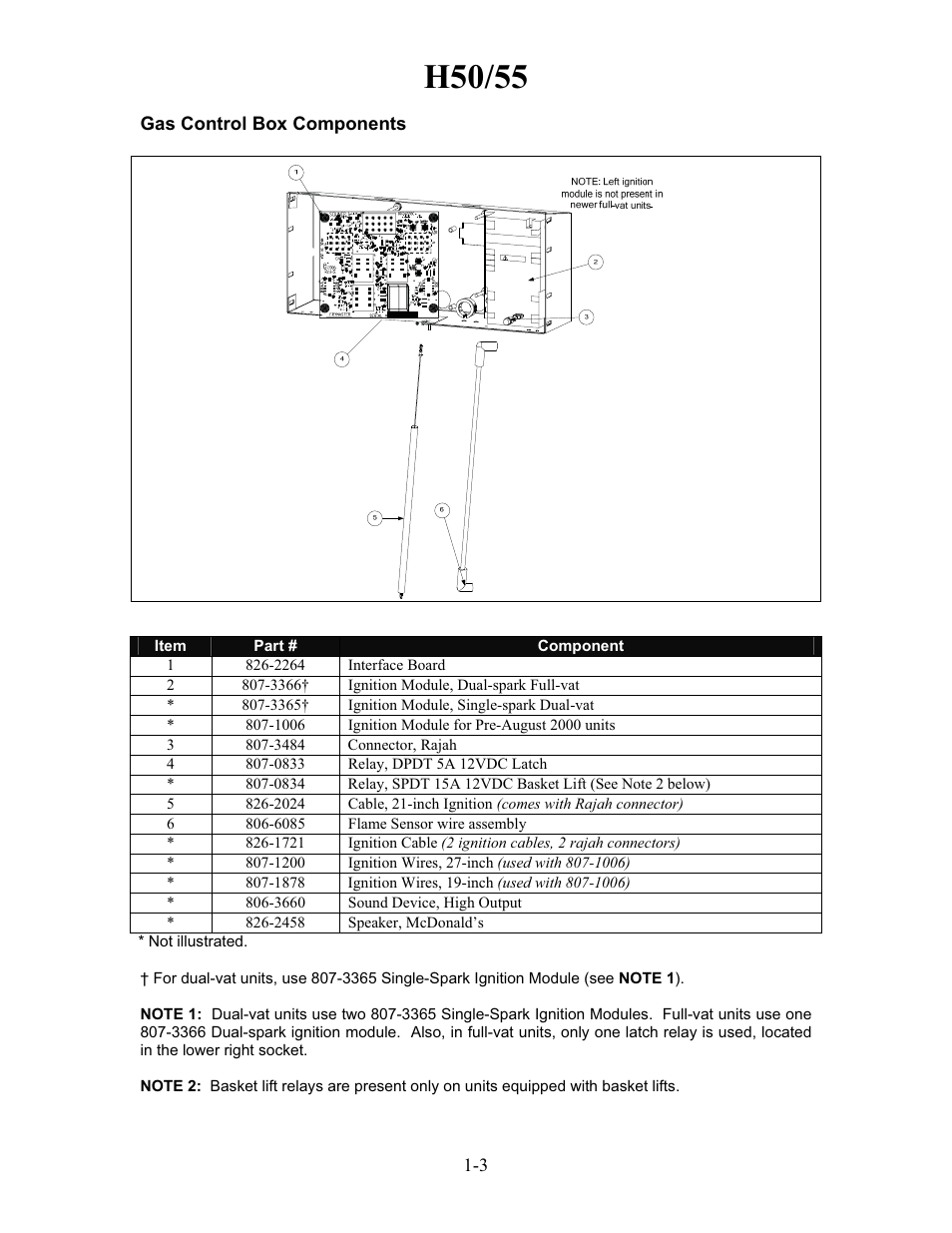 H50/55 | Frymaster h50 User Manual | Page 8 / 72