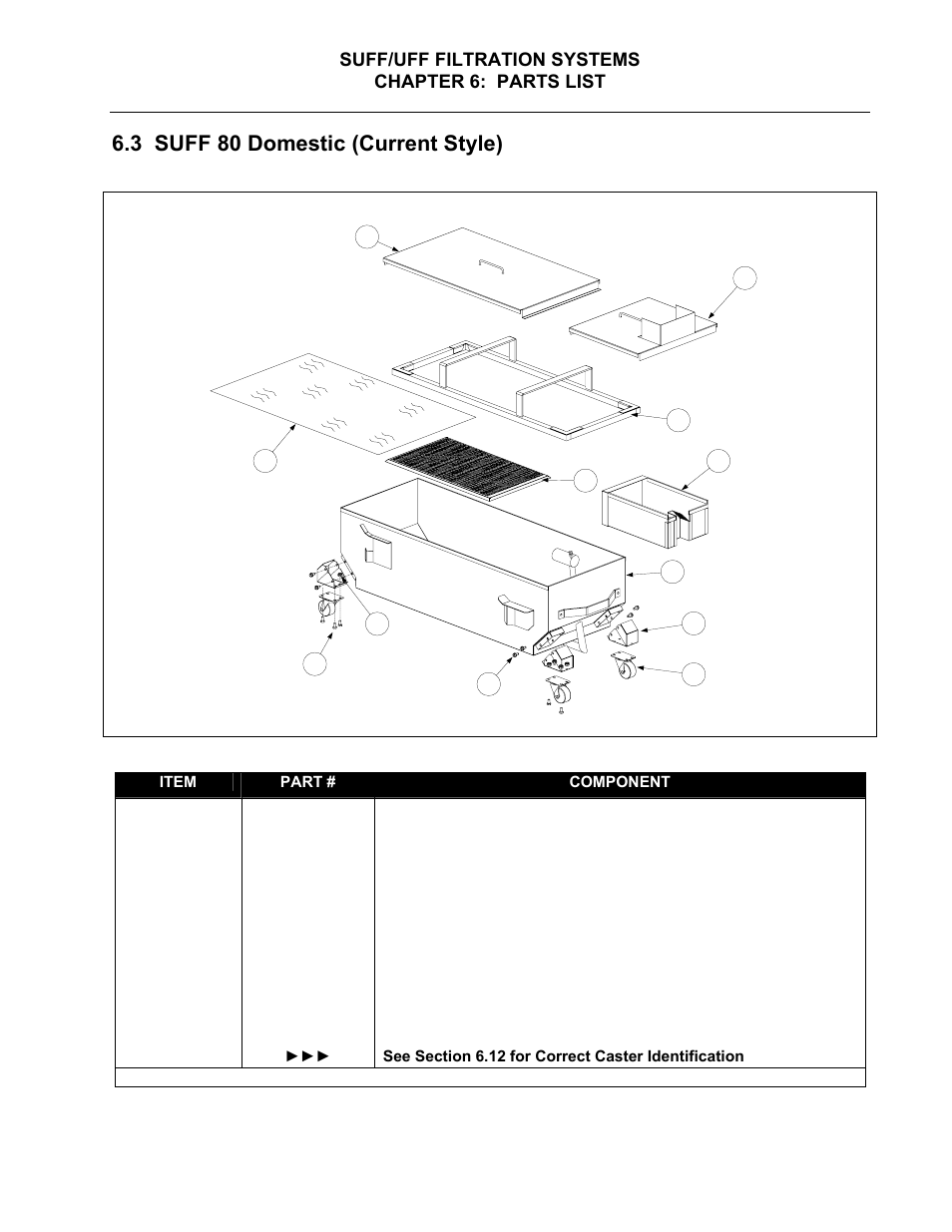3 suff 80 domestic (current style) | Frymaster Single Under Fryer Filter (SUFF) User Manual | Page 39 / 54