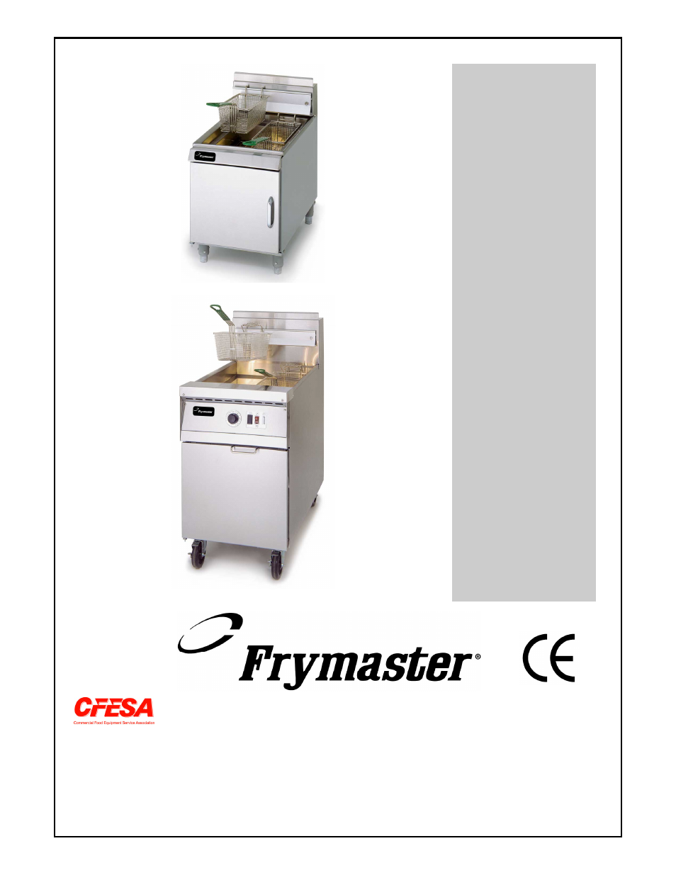 Frymaster 45 User Manual | 52 pages