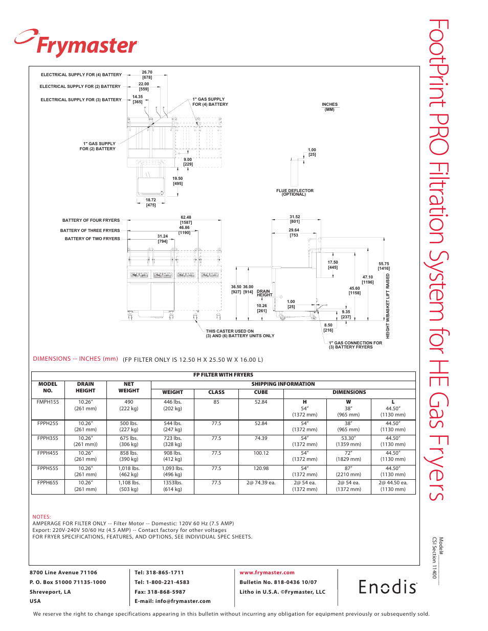 Frymaster | Frymaster FPPH255 User Manual | Page 2 / 2