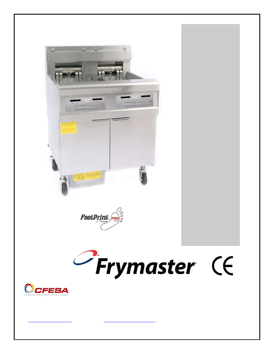 Frymaster ELECTRIC SERIES OCF30 User Manual | 46 pages
