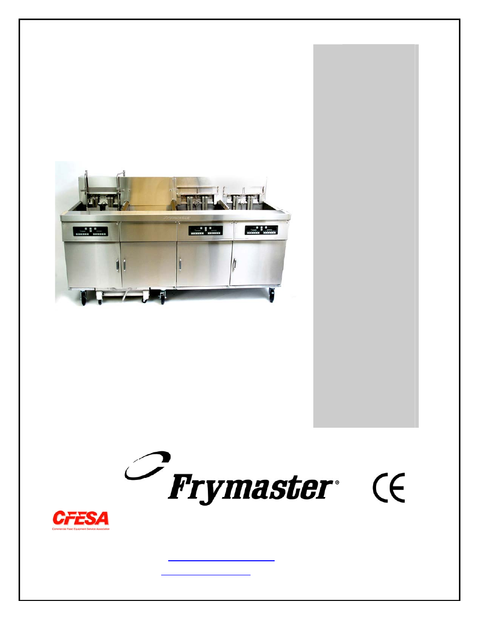 Frymaster BIH1721 User Manual | 37 pages