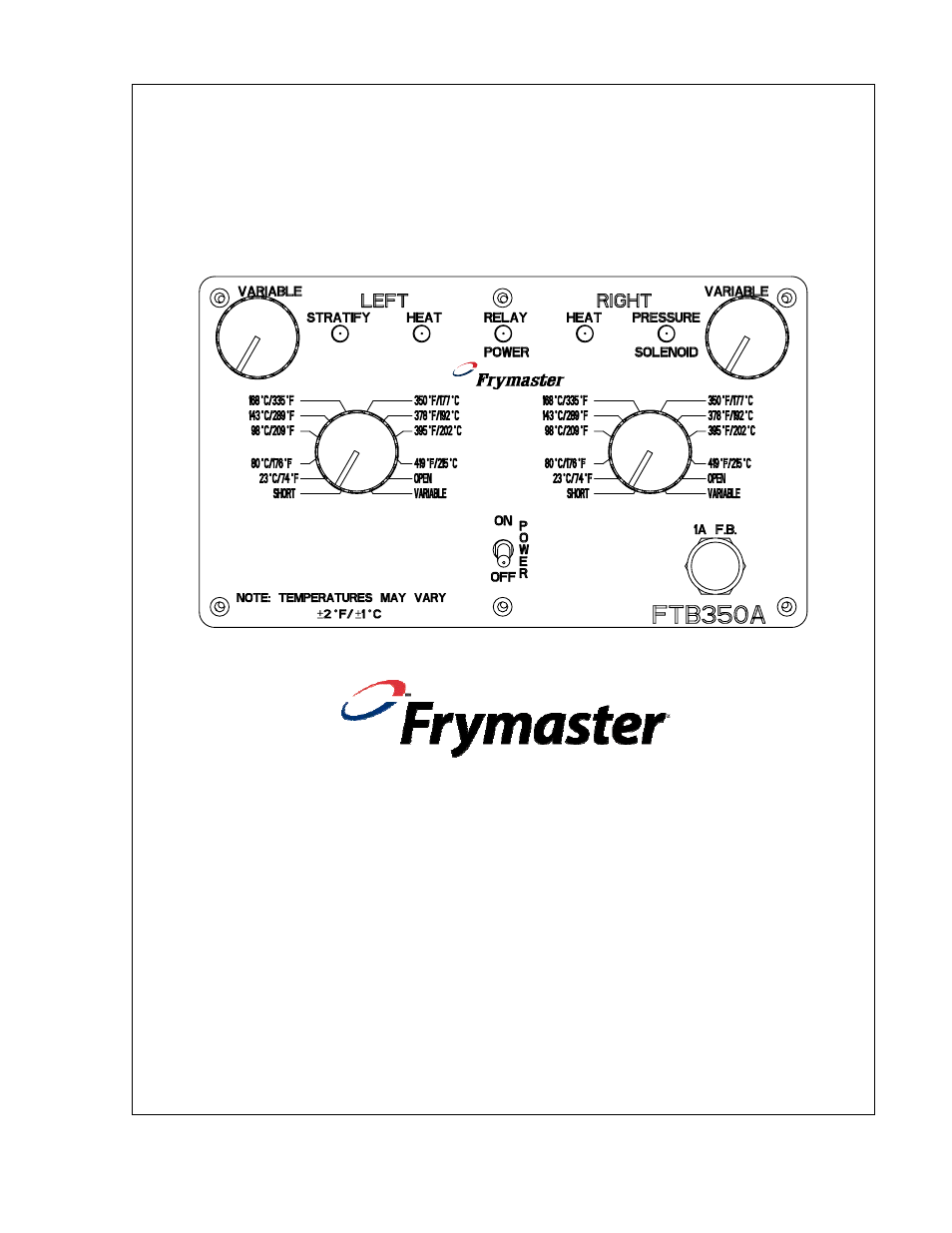 Frymaster FTB-350A User Manual | 14 pages