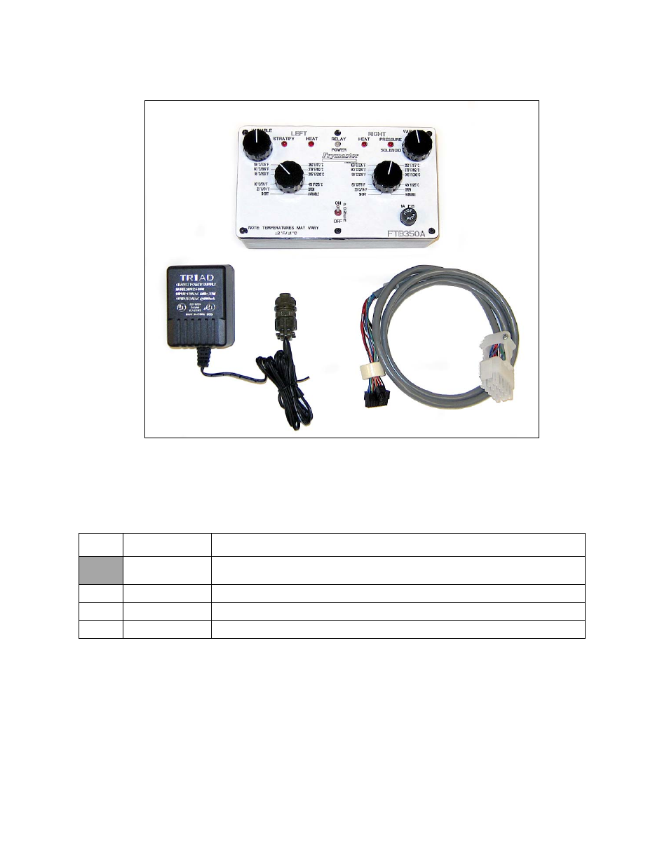 Parts list | Frymaster FTB-350A User Manual | Page 4 / 14