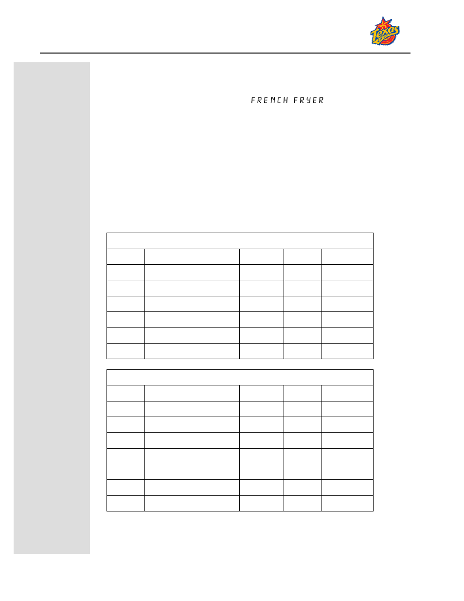 Texas chicken chicken menu, Texas chicken french fry menu | Frymaster CM4-S User Manual | Page 2 / 6