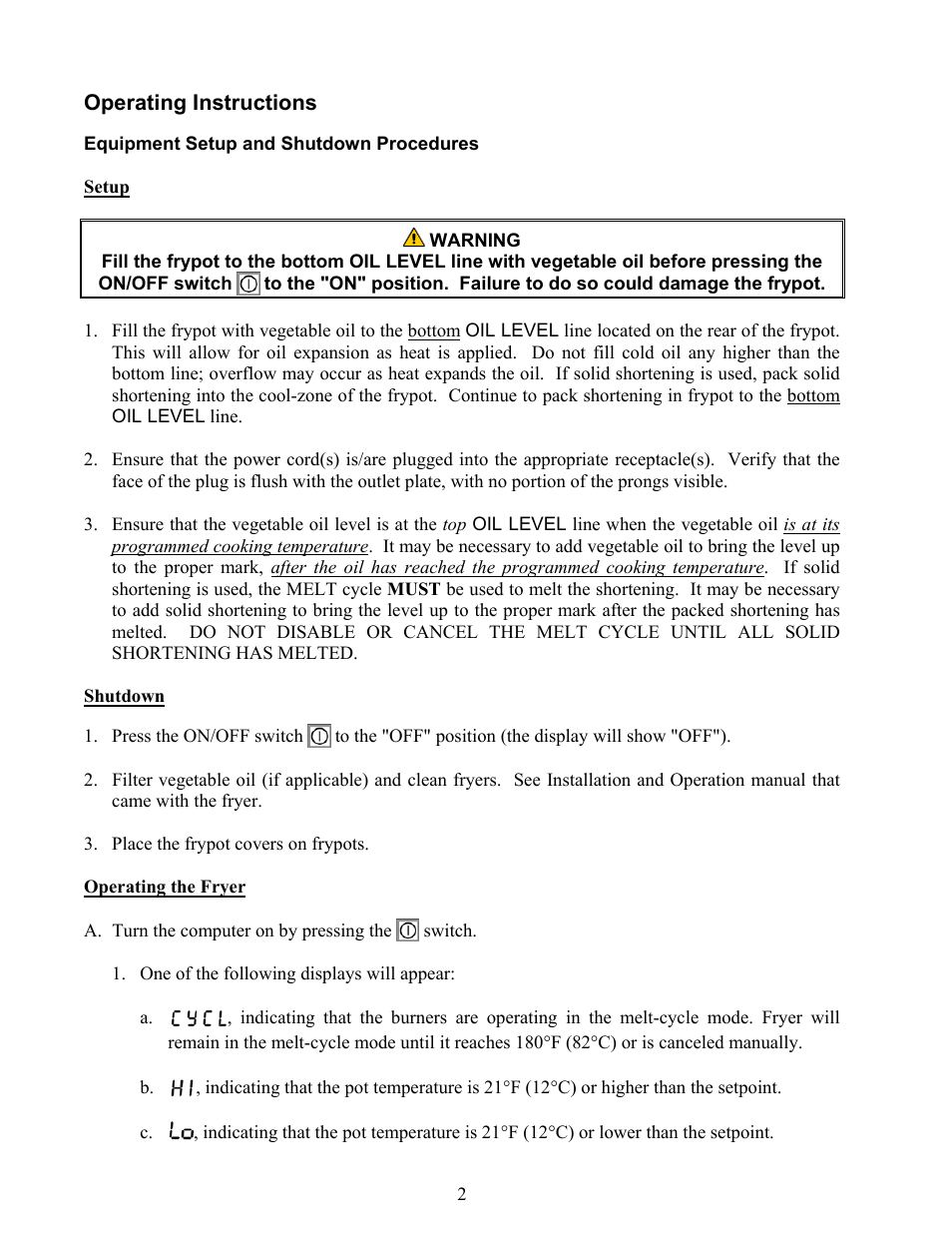 Frymaster Computer Dean Compu-Fry User Manual | Page 4 / 10