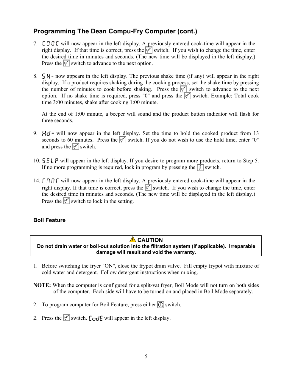 Frymaster Computer Dean Compu-Fry User Manual | Page 7 / 10