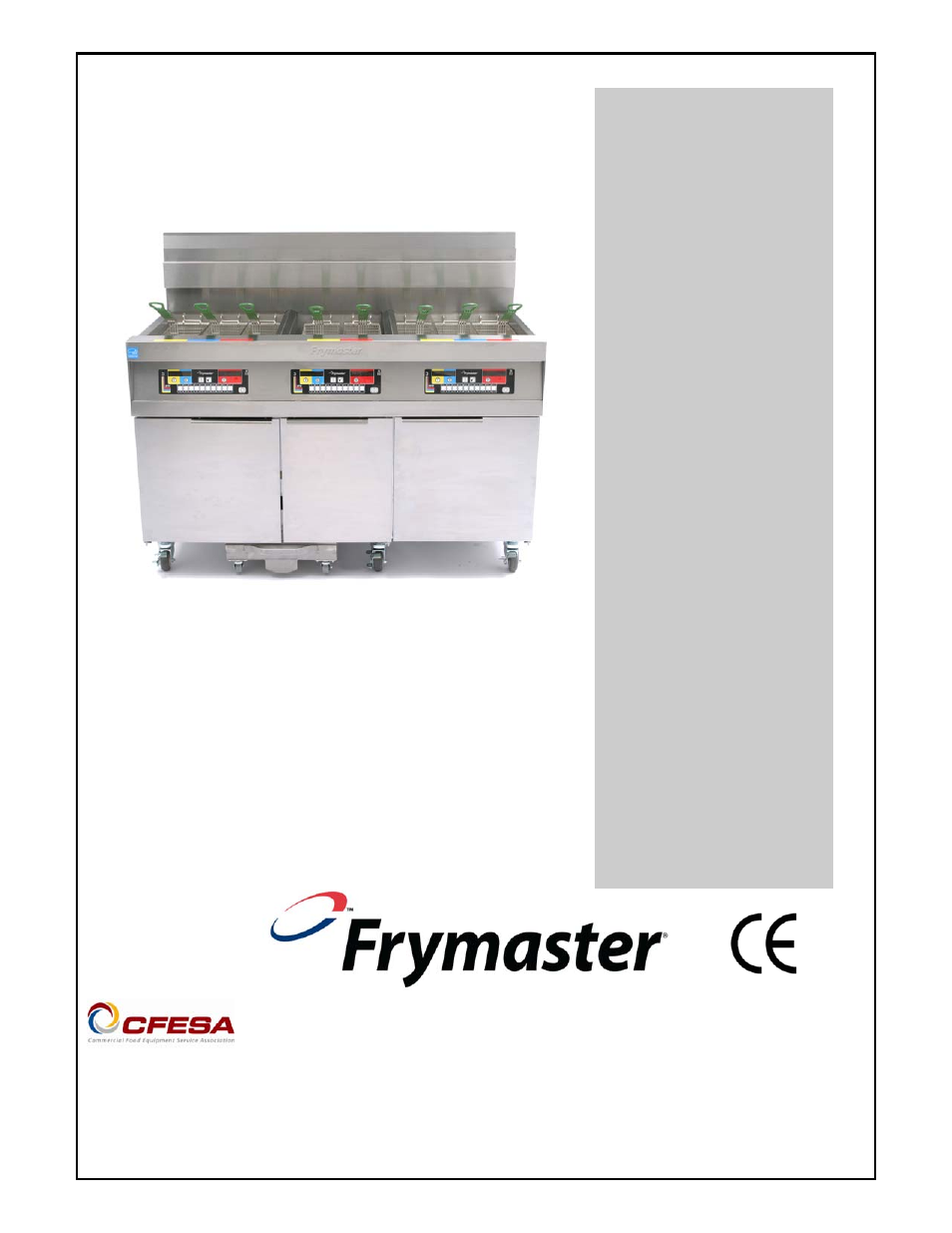 Frymaster BK1814 User Manual | 50 pages