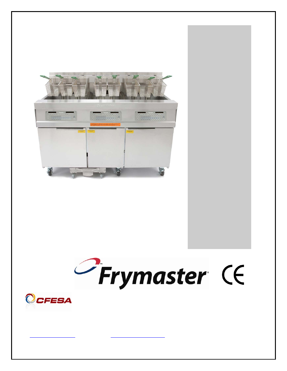 Frymaster 1814E User Manual | 36 pages