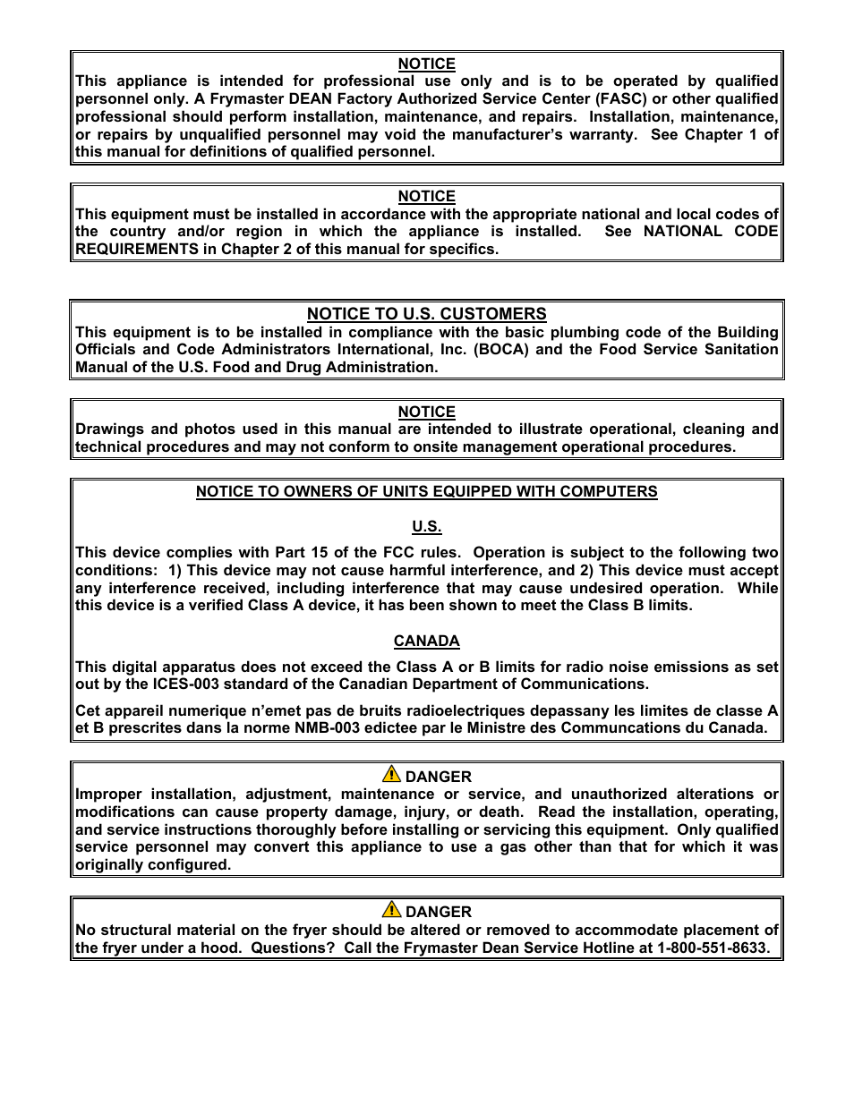 Frymaster GF14 User Manual | Page 2 / 26