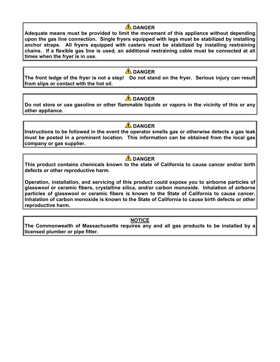 Frymaster GF14 User Manual | Page 3 / 26