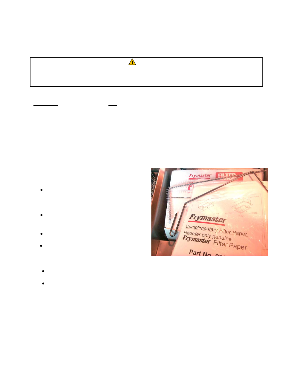 1 general, 2 filter preparation | Frymaster COOL ZONE SERIES *8196329* User Manual | Page 30 / 52