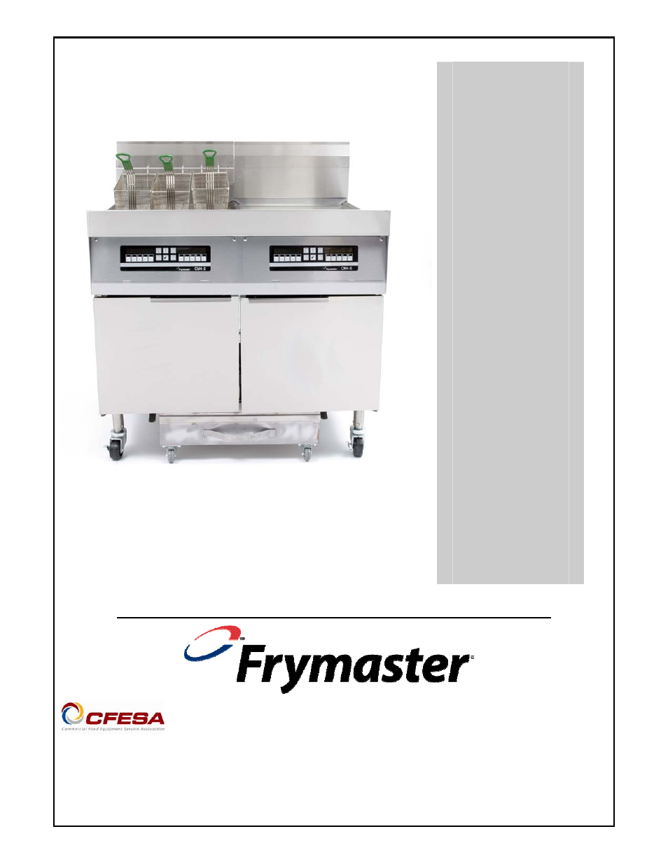 Frymaster FPHD65 User Manual | 52 pages