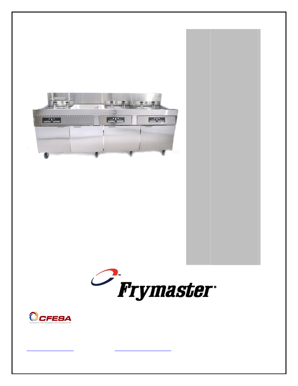 Frymaster 2836 User Manual | 54 pages