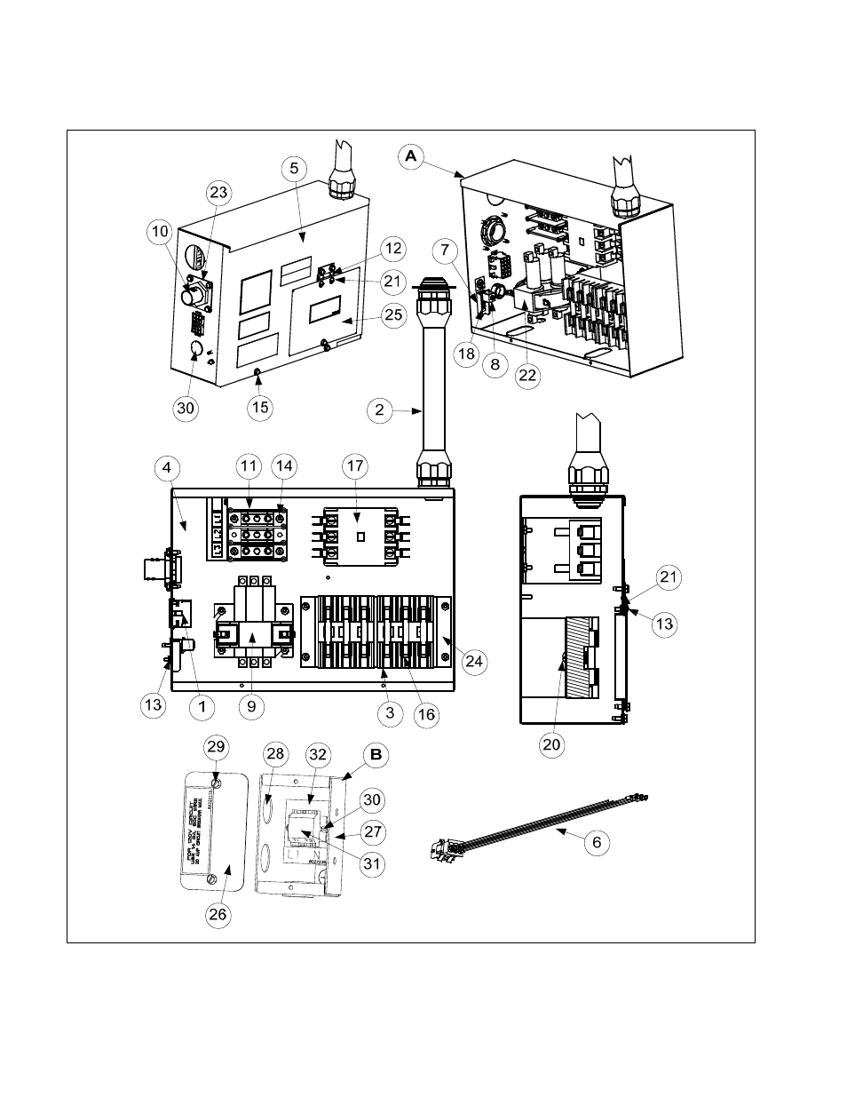 5 contactor and power cord box assembly | Frymaster 2836 User Manual | Page 38 / 54