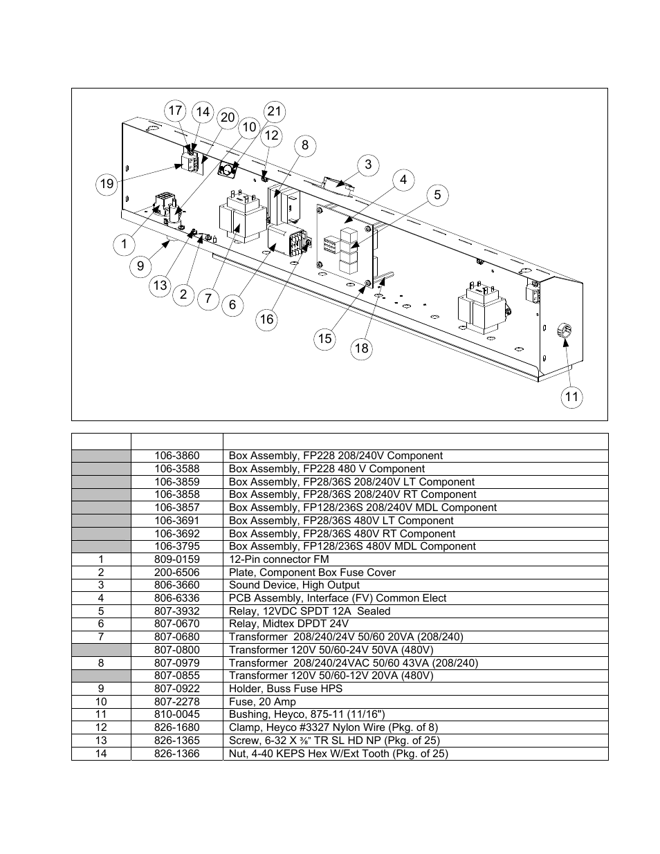 7 component box assembly | Frymaster 2836 User Manual | Page 41 / 54