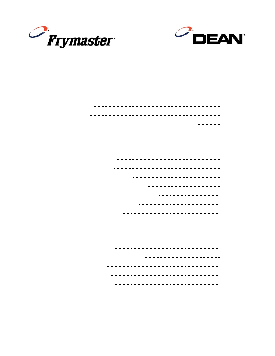 Table of contents (cont.) | Frymaster 2836 User Manual | Page 5 / 54