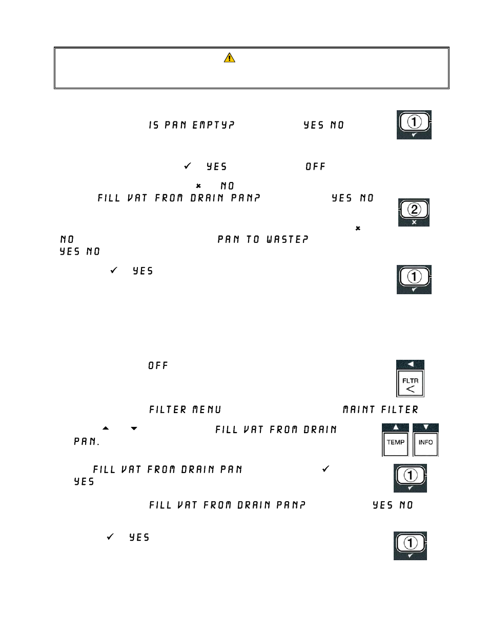 3 fill vat from drain pan | Frymaster BIELA14 User Manual | Page 39 / 84
