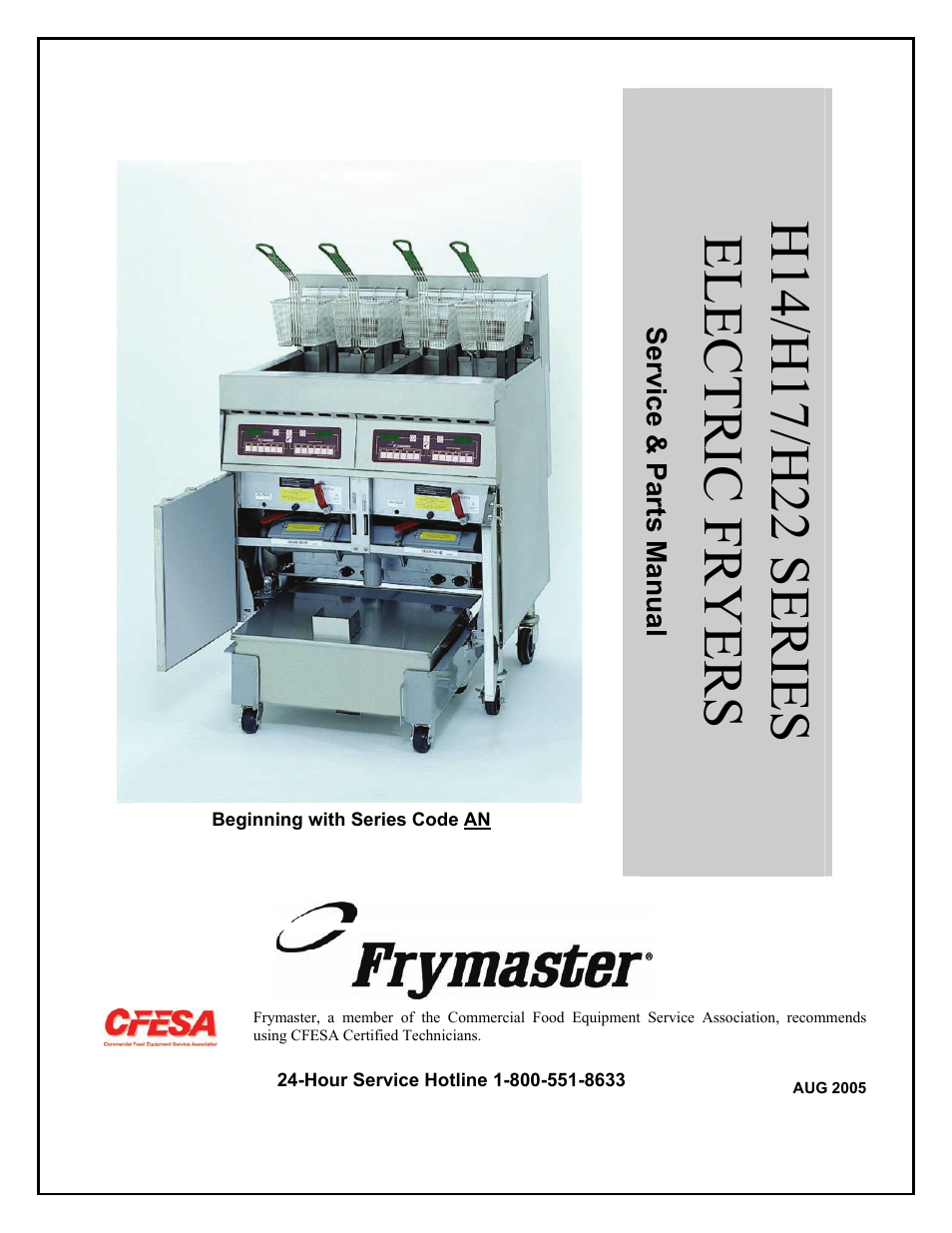 Frymaster H17 User Manual | 86 pages