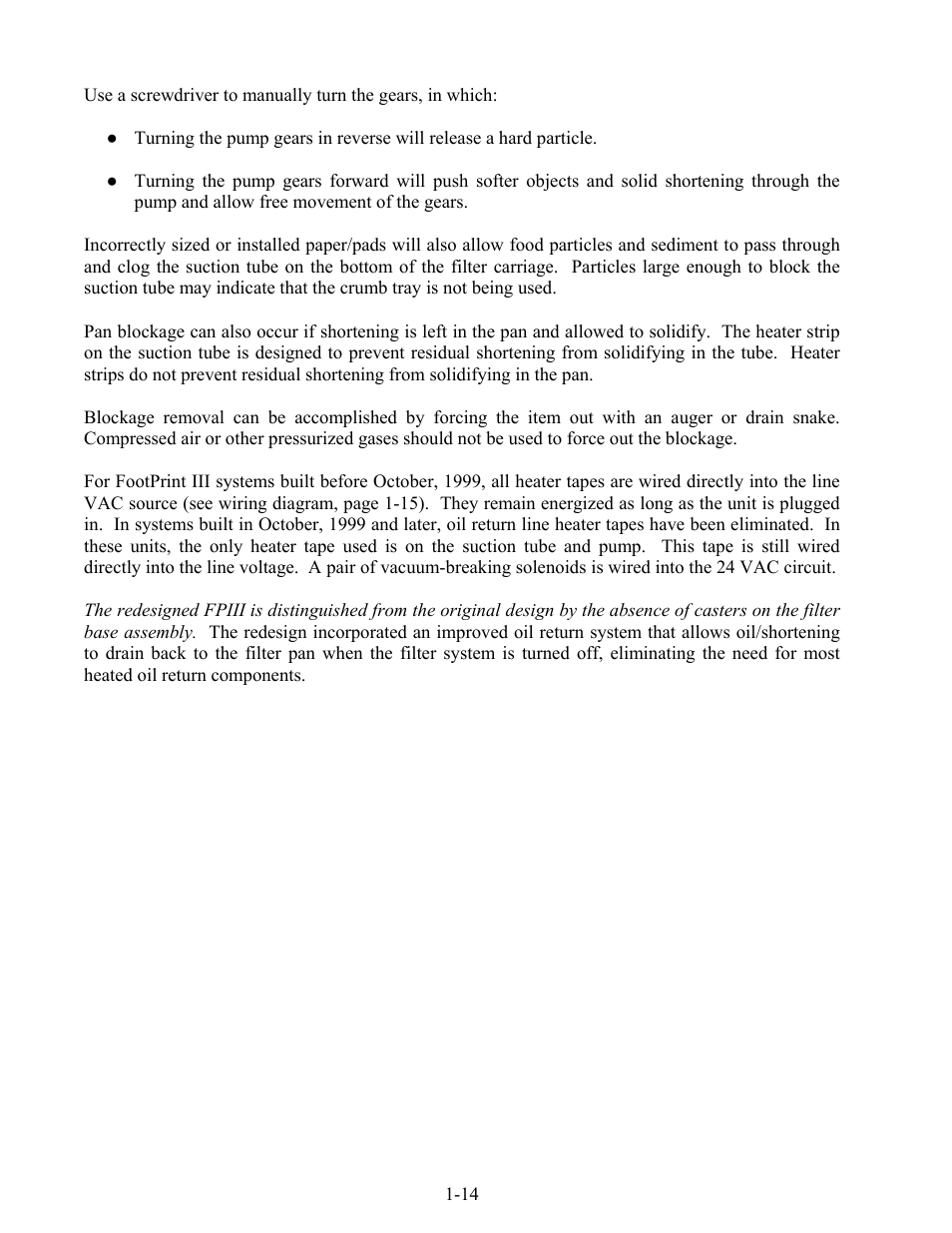 Frymaster H17 User Manual | Page 18 / 86