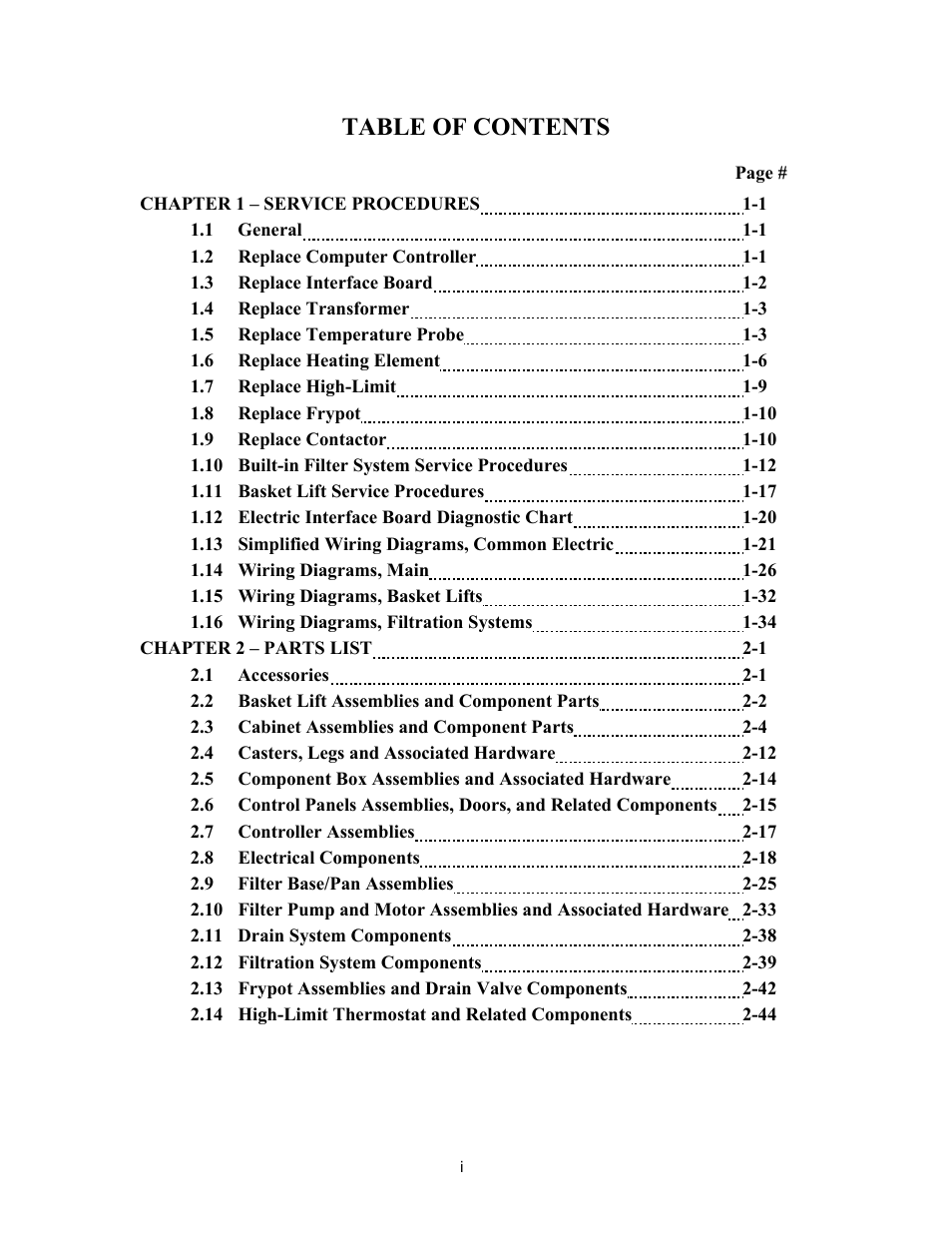 Frymaster H17 User Manual | Page 4 / 86