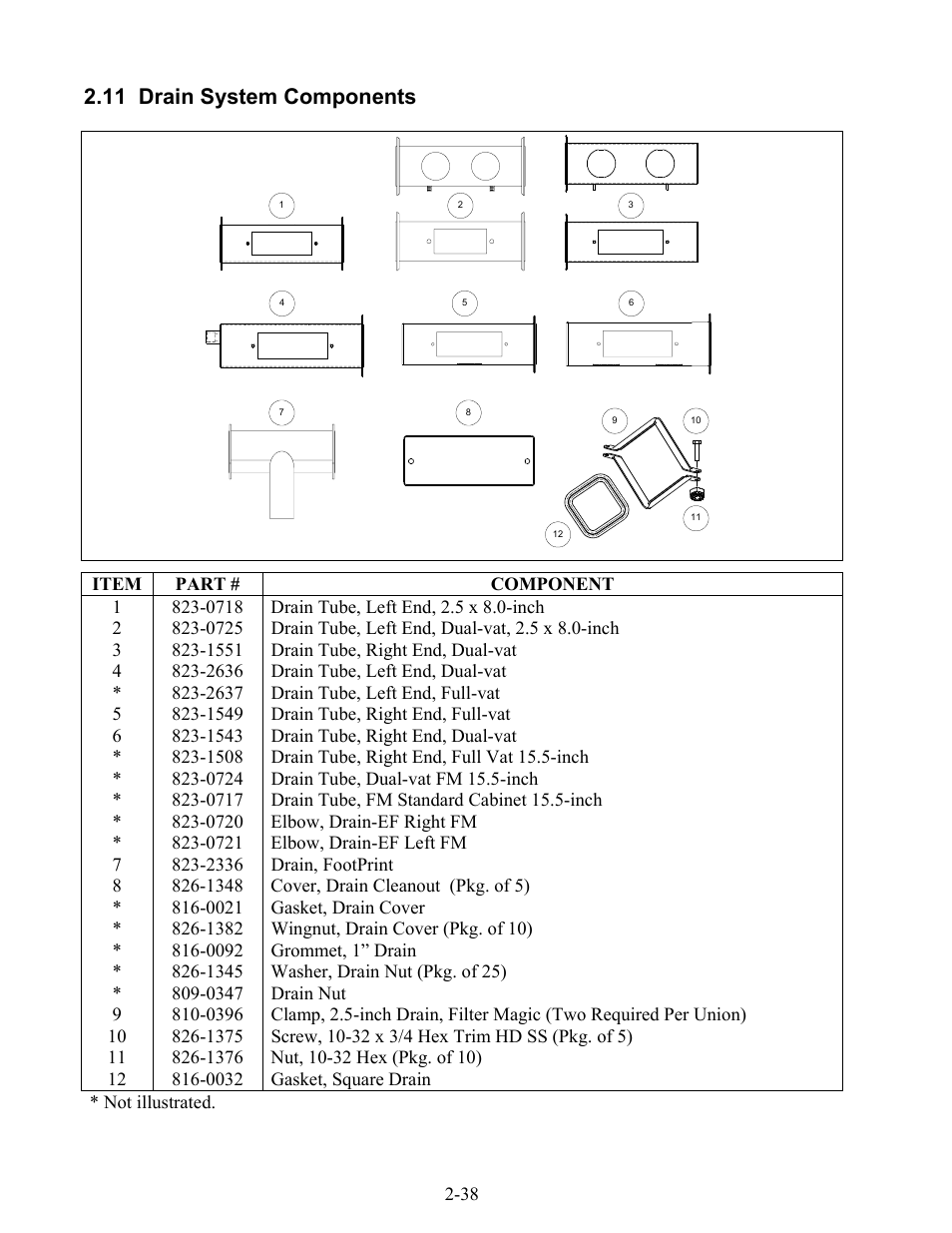11 drain system components | Frymaster H17 User Manual | Page 78 / 86