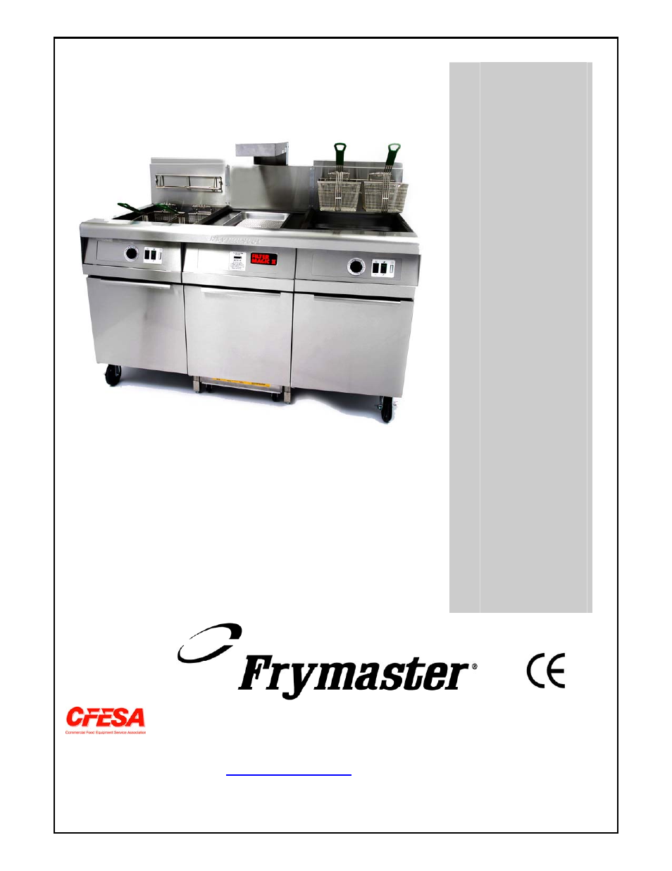 Frymaster CF Series User Manual | 50 pages