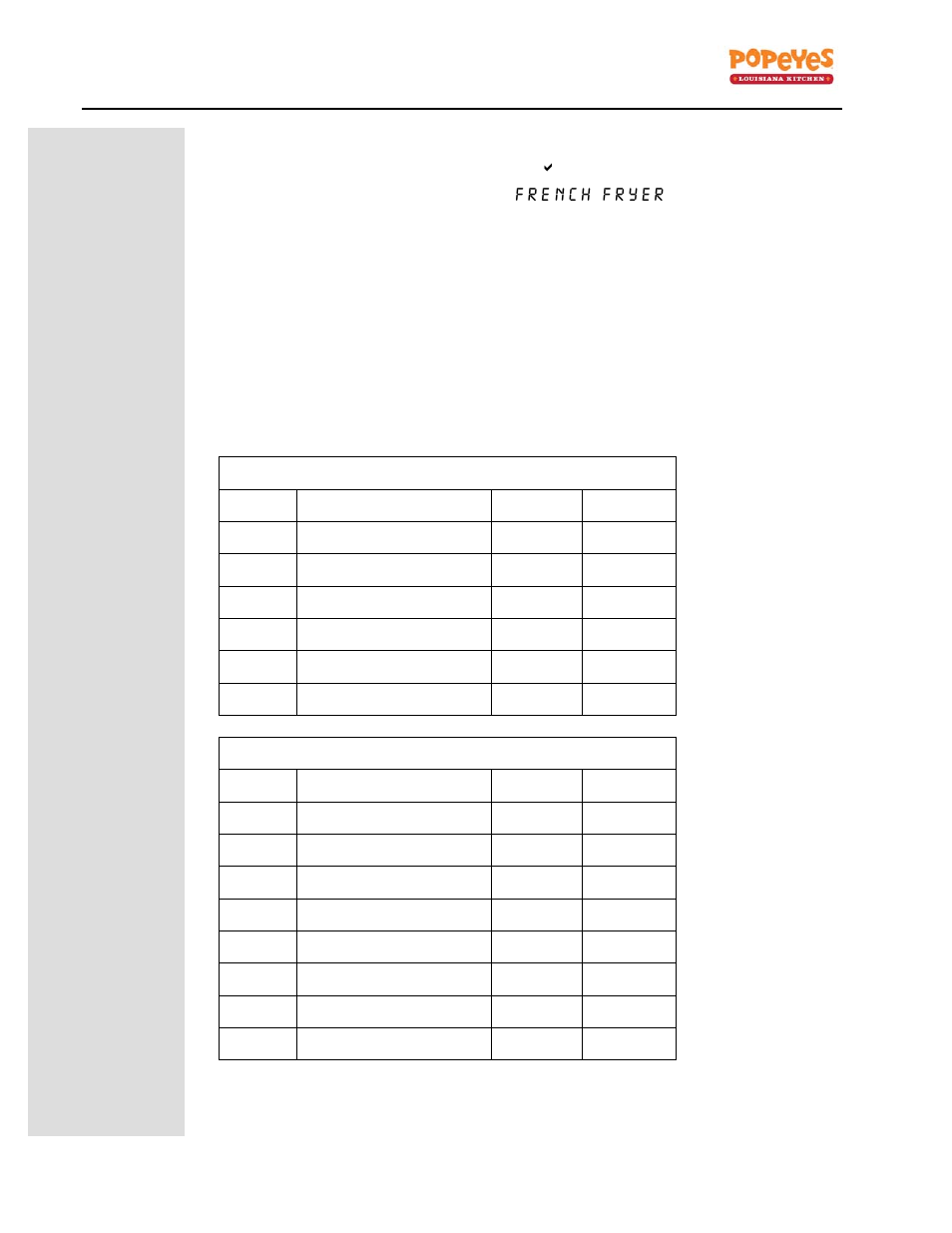 Chicken menu, French fry menu | Frymaster CM4-S(T) User Manual | Page 2 / 6