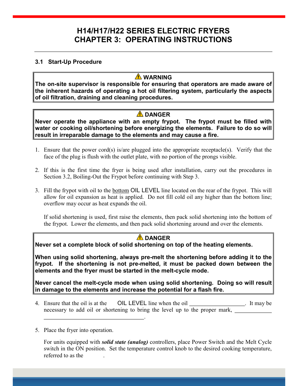 International kessel service | Frymaster H14 User Manual | Page 10 / 33